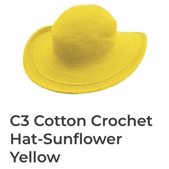 COPY - Foxgloves Cotton Crochet Hats 
HANDMADE IN BALI - Sunflower Yellow - Picture 1 of 2